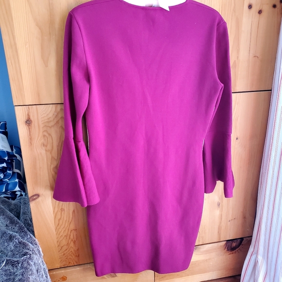 Emilio Pucci Magenta Wool Bodycon Dress Size Medium - Picture 5 of 9